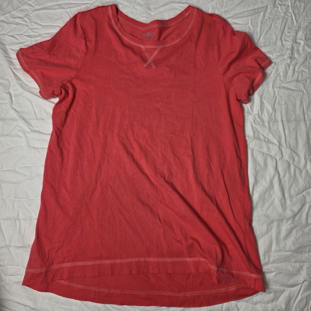 Logo Lori Goldstein principles shirt pink large tshirt